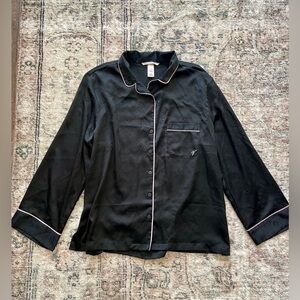 Victoria' Secret Black Pajama Top Sz M